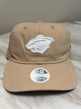 NHL WILD khaki silver logo woman’s hat NWT
